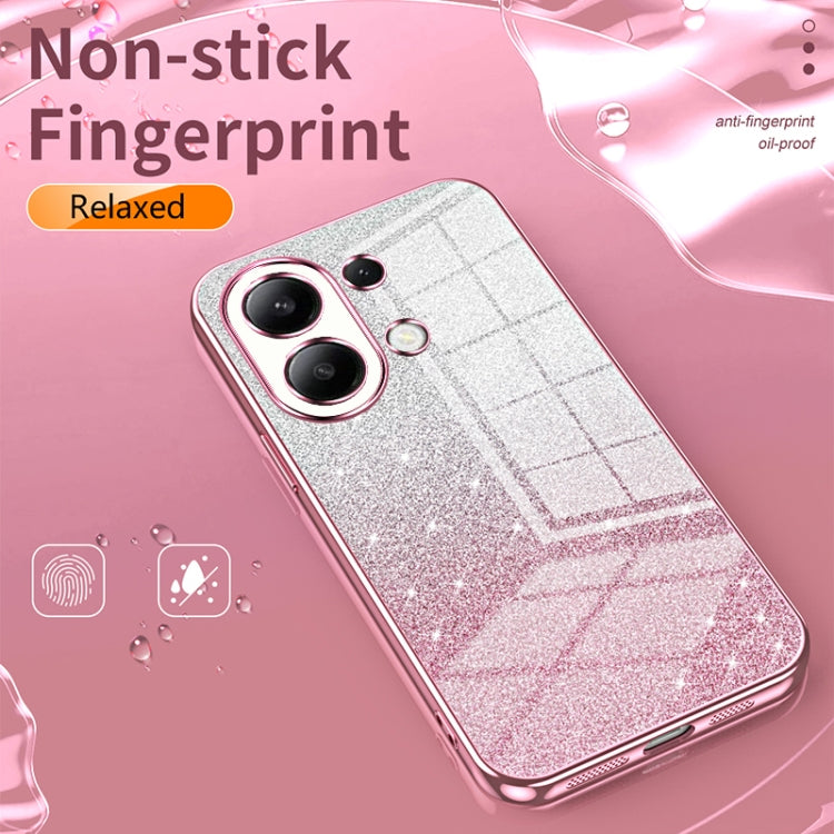 For Xiaomi Redmi Note 9 / 10X 4G Gradient Glitter Powder Electroplated Phone Case(Silver) - Xiaomi Cases by PMC Jewellery | Online Shopping South Africa | PMC Jewellery | Buy Now Pay Later Mobicred