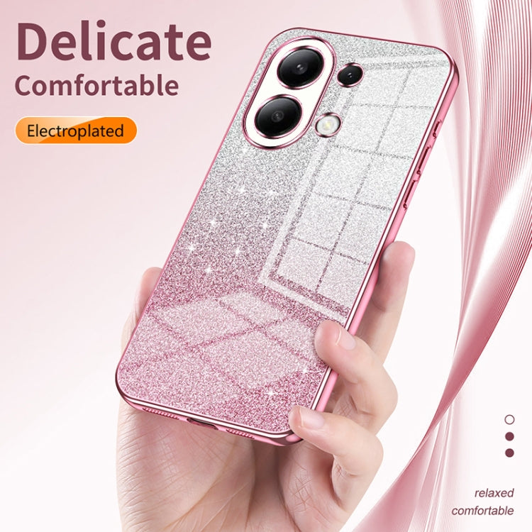 For Xiaomi Redmi K40S / Poco F4 Gradient Glitter Powder Electroplated Phone Case(Blue) - Xiaomi Cases by PMC TechLife | Online Shopping South Africa | PMC TechLife | Buy Now Pay Later Mobicred