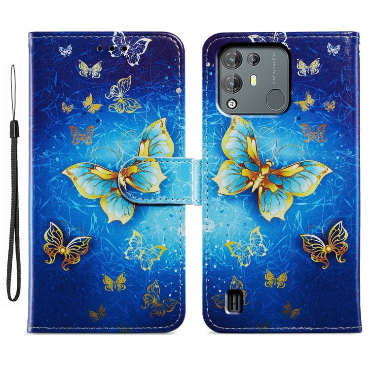 For Blackview A55 Pro Painted Pattern Horizontal Flip Leather Phone Case(Butterfly) - More Brand by PMC TechLife | Online Shopping South Africa | PMC TechLife | Buy Now Pay Later Mobicred