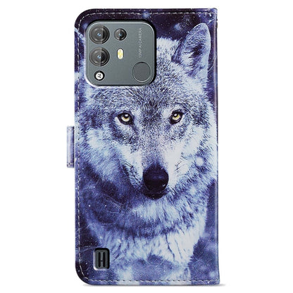 For Blackview A55 Pro Painted Pattern Horizontal Flip Leather Phone Case(White Wolf) - More Brand by PMC Jewellery | Online Shopping South Africa | PMC Jewellery | Buy Now Pay Later Mobicred