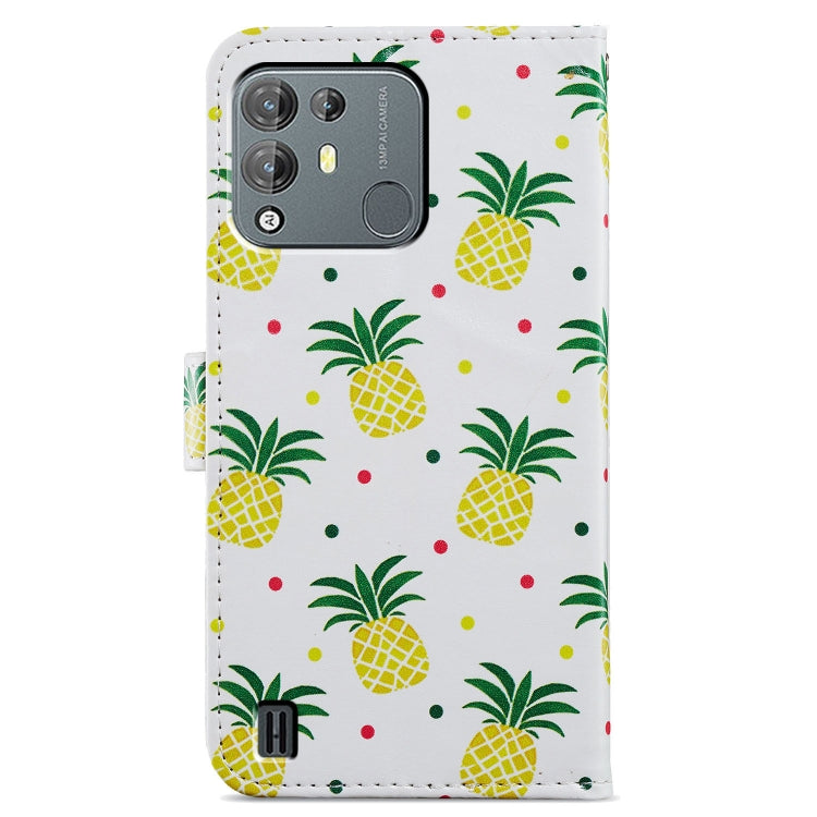 For Blackview A55 Pro Painted Pattern Horizontal Flip Leather Phone Case(Pineapple) - More Brand by PMC Jewellery | Online Shopping South Africa | PMC Jewellery | Buy Now Pay Later Mobicred