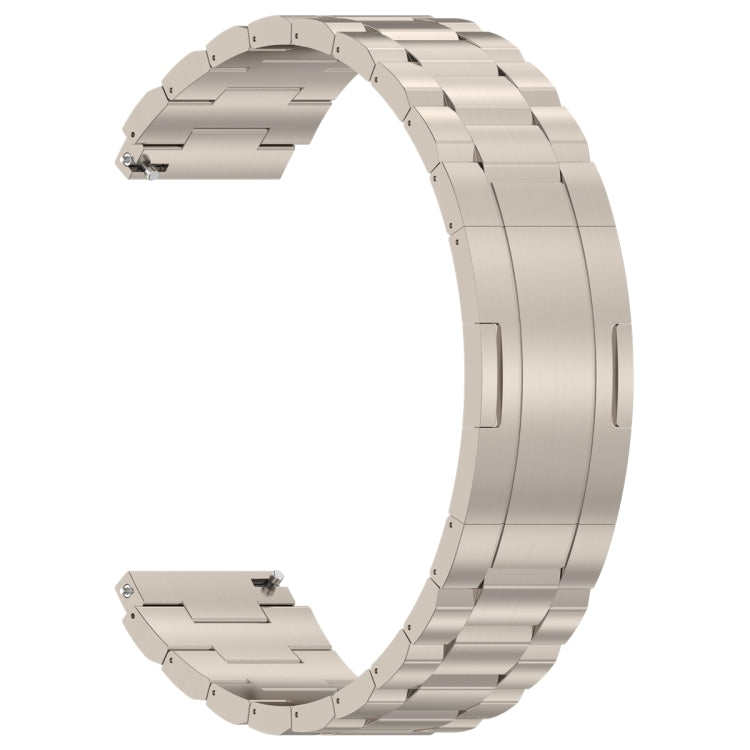 For Huawei Watch GT4 / GT3 / GT2 / GT 46mm Three Strains HW Buckle Metal Watch Band(Titanium Color) - Watch Bands by PMC Jewellery | Online Shopping South Africa | PMC Jewellery