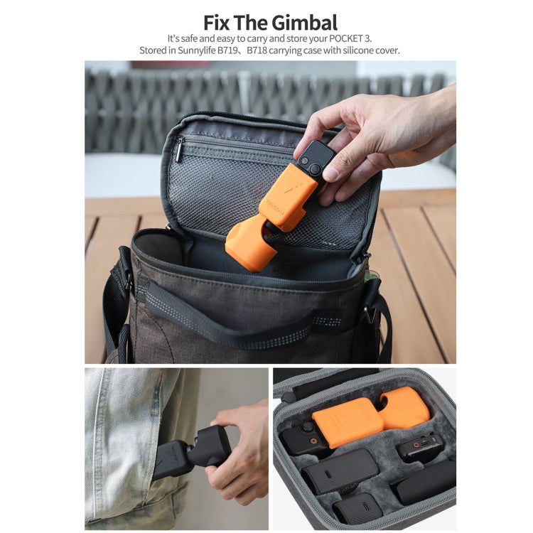 For DJI Osmo Pocket 3 Sunnylife OP3-BHT746 Silicone Protective Case(Black) - Case & Bags by Sunnylife | Online Shopping South Africa | PMC Jewellery | Buy Now Pay Later Mobicred