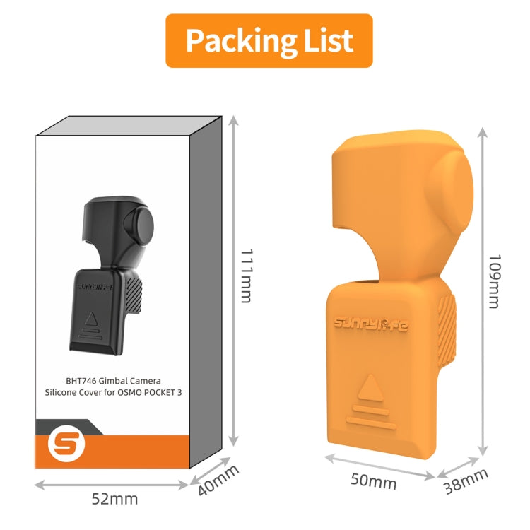 For DJI Osmo Pocket 3 Sunnylife OP3-BHT746 Silicone Protective Case(Orange) - Case & Bags by Sunnylife | Online Shopping South Africa | PMC Jewellery | Buy Now Pay Later Mobicred