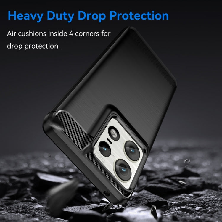 For Motorola Edge 50 Pro Carbon Fiber Brushed Texture TPU Phone Case(Black) - free shipping - PMC TechLife - Order now!