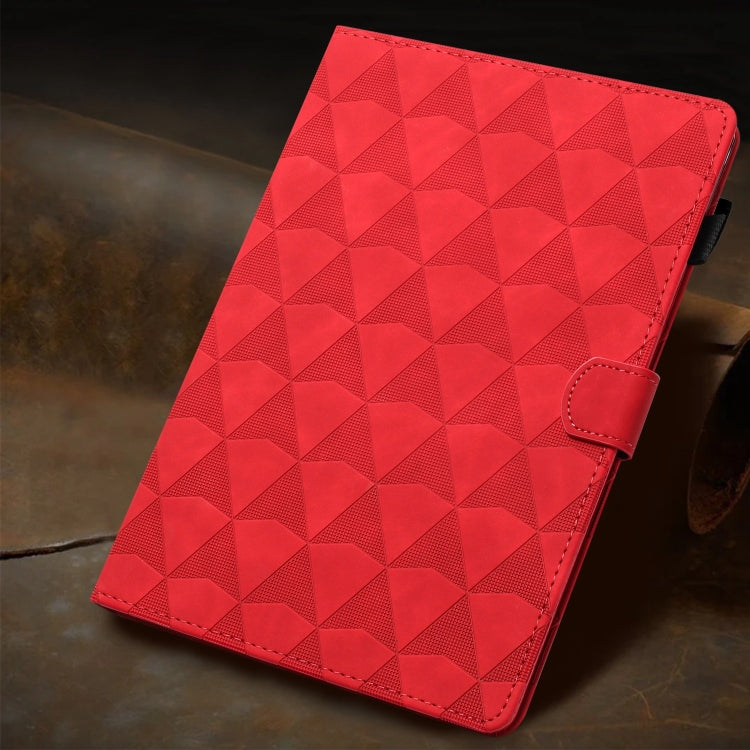 For iPad Pro 11 2024 Diamond Texture Embossed Leather Smart Tablet Case(Red) - iPad Pro 11 2024 Cases by PMC TechLife | Online Shopping South Africa | PMC TechLife | Buy Now Pay Later Mobicred