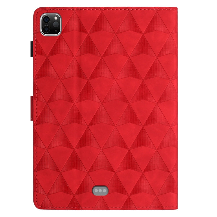 For iPad Pro 11 2024 Diamond Texture Embossed Leather Smart Tablet Case(Red) - iPad Pro 11 2024 Cases by PMC Jewellery | Online Shopping South Africa | PMC Jewellery | Buy Now Pay Later Mobicred