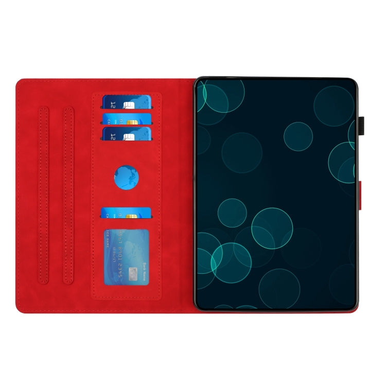 For iPad Pro 11 2024 Diamond Texture Embossed Leather Smart Tablet Case(Red) - iPad Pro 11 2024 Cases by PMC TechLife | Online Shopping South Africa | PMC TechLife | Buy Now Pay Later Mobicred