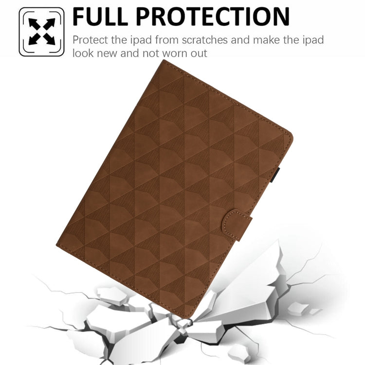 For iPad Pro 11 2024 Diamond Texture Embossed Leather Smart Tablet Case(Brown) - iPad Pro 11 2024 Cases by PMC TechLife | Online Shopping South Africa | PMC TechLife | Buy Now Pay Later Mobicred