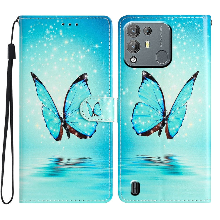 For Blackview A55 Pro Colored Drawing Leather Phone Case(Blue Butterfly) - More Brand by PMC TechLife | Online Shopping South Africa | PMC TechLife | Buy Now Pay Later Mobicred