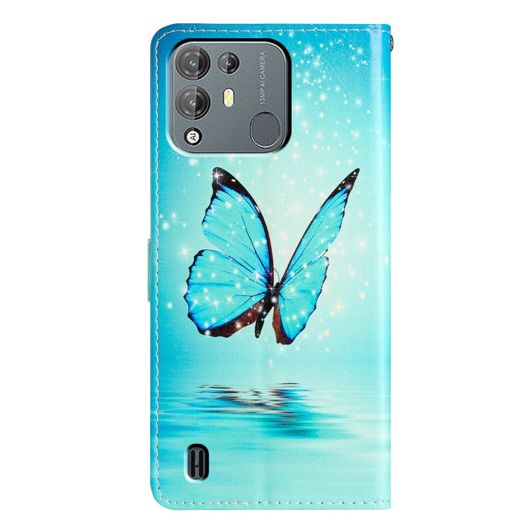 For Blackview A55 Pro Colored Drawing Leather Phone Case(Blue Butterfly) - More Brand by PMC TechLife | Online Shopping South Africa | PMC TechLife | Buy Now Pay Later Mobicred