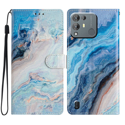For Blackview A55 Pro Colored Drawing Leather Phone Case(Blue Marble) - More Brand by PMC Jewellery | Online Shopping South Africa | PMC Jewellery | Buy Now Pay Later Mobicred