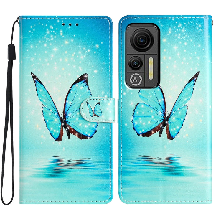 For Ulefone Note 14 Colored Drawing Leather Phone Case(Blue Butterfly) - Ulefone Cases by PMC Jewellery | Online Shopping South Africa | PMC Jewellery | Buy Now Pay Later Mobicred