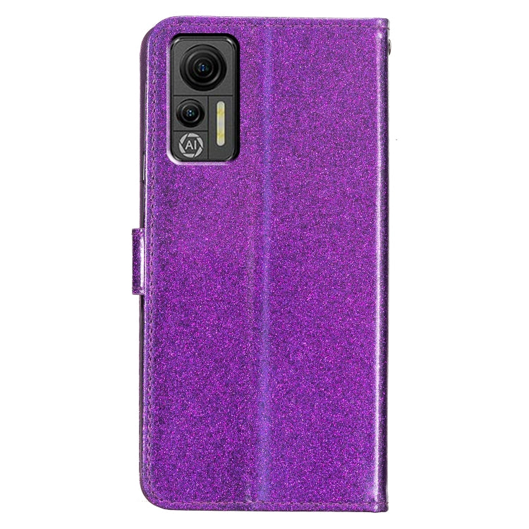 For Ulefone Note 14 Glitter Powder Flip Leather Phone Case(Purple) - Ulefone Cases by PMC Jewellery | Online Shopping South Africa | PMC Jewellery | Buy Now Pay Later Mobicred