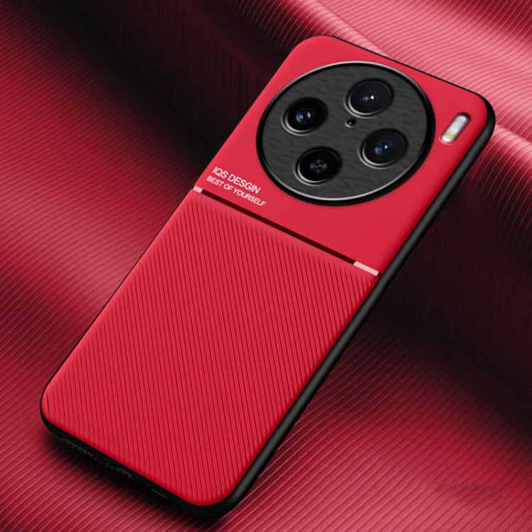 For vivo X100 Pro Classic Tilt Strip Grain Magnetic Shockproof PC + TPU Phone Case(Red) - X100 Pro Cases by PMC Jewellery | Online Shopping South Africa | PMC Jewellery