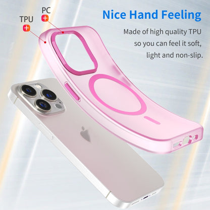 For iPhone 14 Pro MagSafe Frosted Translucent TPU + PC Full Coverage Phone Case(Pink) - iPhone 14 Pro Cases by PMC Jewellery | Online Shopping South Africa | PMC Jewellery