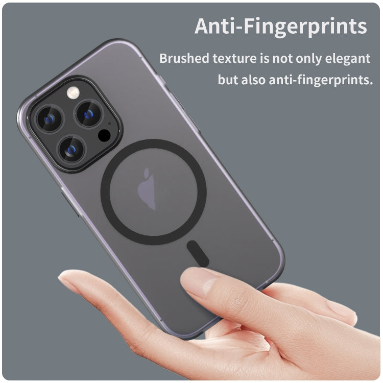 For iPhone 15 Pro MagSafe Frosted Translucent TPU + PC Full Coverage Phone Case(Black) - iPhone 15 Pro Cases by PMC TechLife | Online Shopping South Africa | PMC TechLife