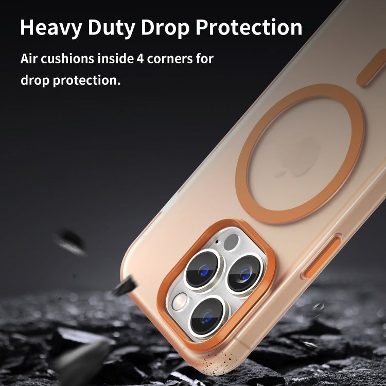 For iPhone 16 Pro MagSafe Frosted Translucent TPU + PC Full Coverage Phone Case(Orange) - iPhone 16 Pro Cases by PMC Jewellery | Online Shopping South Africa | PMC Jewellery | Buy Now Pay Later Mobicred