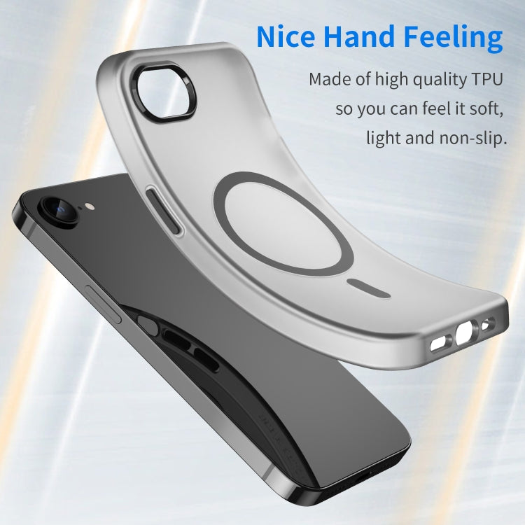 For iPhone 16e MagSafe Frosted Translucent TPU + PC Full Coverage Phone Case(Black) - iPhone 16e Cases by PMC TechLife | Online Shopping South Africa | PMC TechLife | Buy Now Pay Later Mobicred