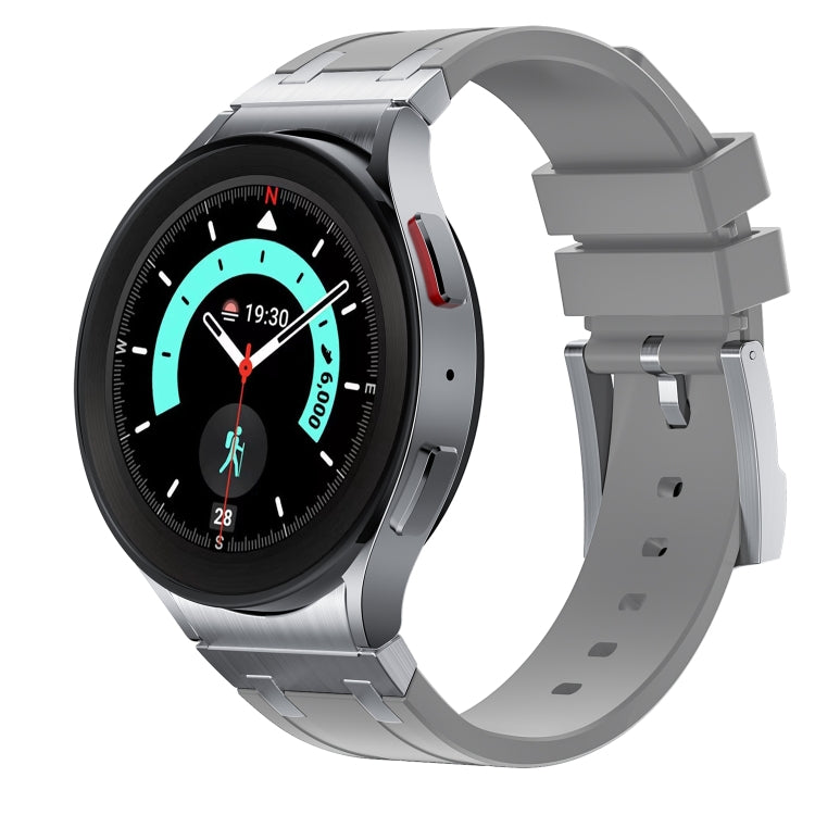 For Samsung Galaxy watch 4 / 5 / 6 AP Series Liquid Silicone Watch Band(Silver Grey) - Watch Bands by PMC Jewellery | Online Shopping South Africa | PMC Jewellery