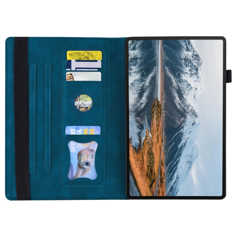 For Honor Pad X8a Splicing Shockproof Leather Tablet Case(Blue) - Honor by PMC TechLife | Online Shopping South Africa | PMC TechLife | Buy Now Pay Later Mobicred