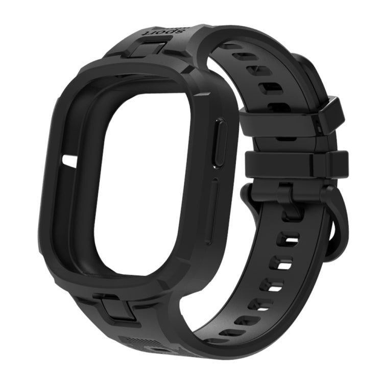 For Honor Watch 4 Solid Color Integrated TPU Watch Band(Black) - Watch Bands by PMC TechLife | Online Shopping South Africa | PMC TechLife
