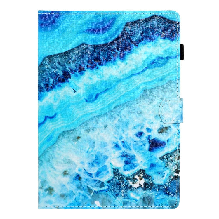 For Lenovo Tab M11/ Xiaoxin Pad 11 2024 Coloured Drawing Stitching Smart Leather Tablet Case(Blue Marble) - Lenovo by PMC Jewellery | Online Shopping South Africa | PMC Jewellery | Buy Now Pay Later Mobicred