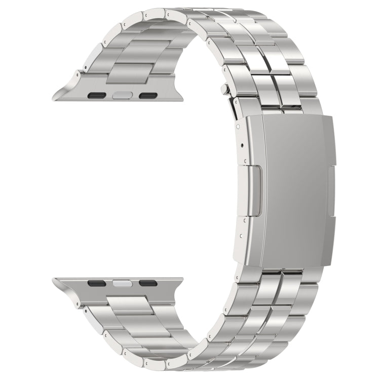 For Apple Watch SE 2023 44mm Tortoise Buckle Titanium Steel Watch Band(Silver) - Watch Bands by PMC Jewellery | Online Shopping South Africa | PMC Jewellery