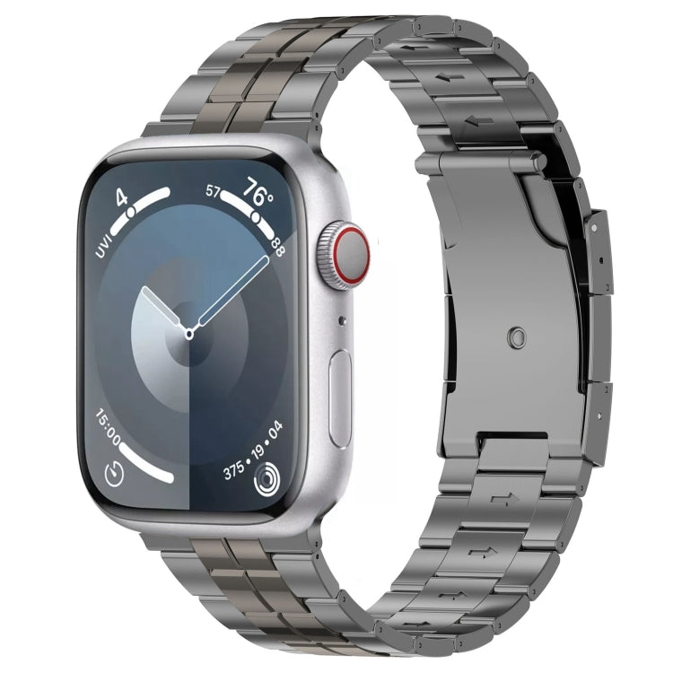 For Apple Watch Series 6 44mm Tortoise Buckle Titanium Steel Watch Band(Grey) - Watch Bands by PMC Jewellery | Online Shopping South Africa | PMC Jewellery