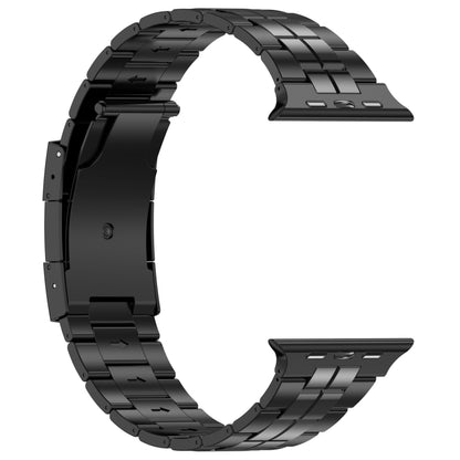 For Apple Watch Series 5 40mm Tortoise Buckle Titanium Steel Watch Band(Black) - Watch Bands by PMC Jewellery | Online Shopping South Africa | PMC Jewellery