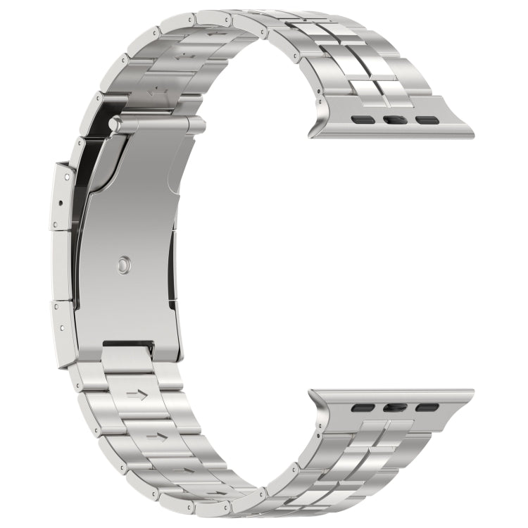 For Apple Watch Series 4 40mm Tortoise Buckle Titanium Steel Watch Band(Silver) - Watch Bands by PMC Jewellery | Online Shopping South Africa | PMC Jewellery