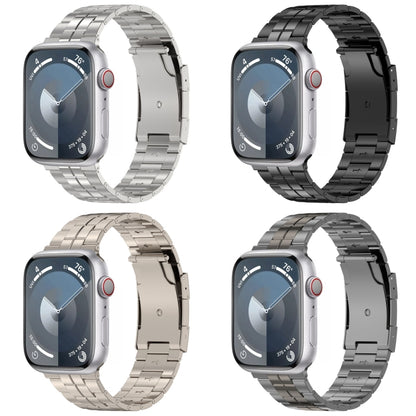 For Apple Watch Series 2 38mm Tortoise Buckle Titanium Steel Watch Band(Grey) - Watch Bands by PMC Jewellery | Online Shopping South Africa | PMC Jewellery