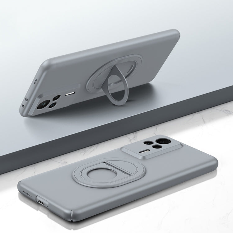 For Xiaomi Redmi K60e Magsafe Hidden Fold Holder Full Coverage Shockproof Phone Case(Grey) - Xiaomi Cases by PMC Jewellery | Online Shopping South Africa | PMC Jewellery | Buy Now Pay Later Mobicred