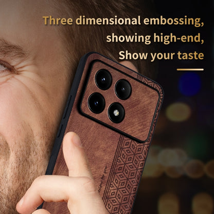 For Xiaomi Redmi K70 Pro AZNS 3D Embossed Skin Feel Phone Case(Brown) - K70 Pro Cases by AZNS | Online Shopping South Africa | PMC Jewellery | Buy Now Pay Later Mobicred