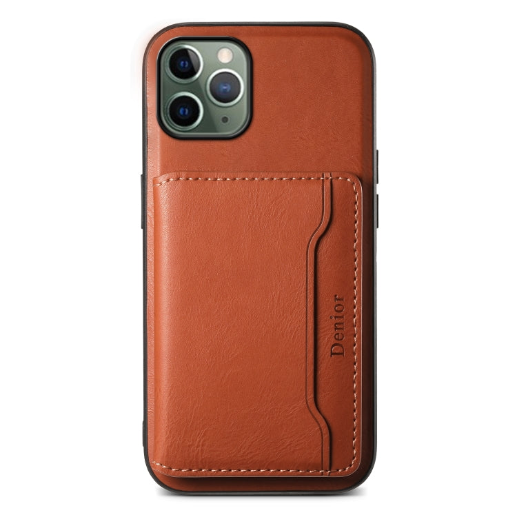 For iPhone 11 Pro Denior Cowhide Texture Leather MagSafe Detachable Wallet Phone Case(Brown) - free shipping - PMC Jewellery - Order now!