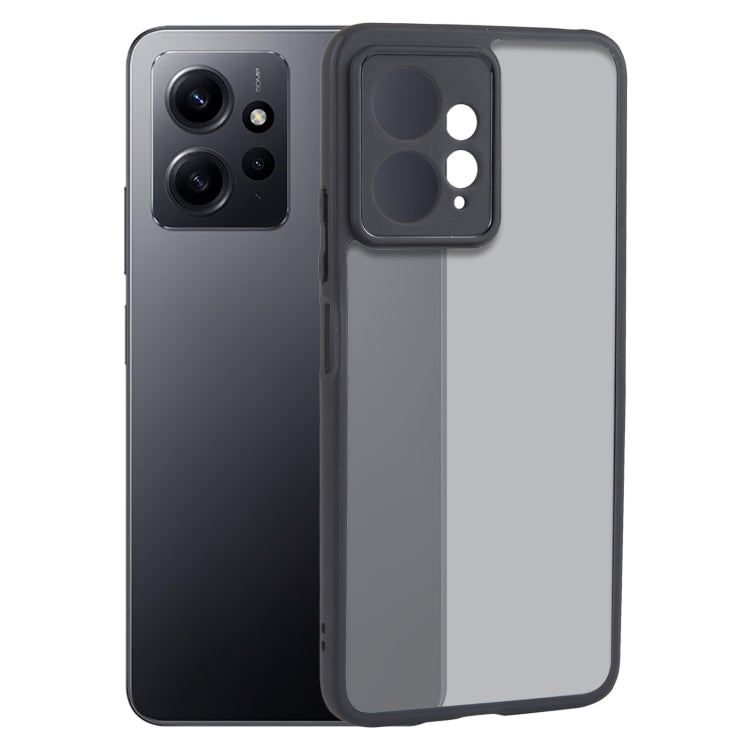 For Xiaomi Redmi Note 12 4G Fine Pore Matte Black TPU + PC Phone Case - Xiaomi Cases by PMC TechLife | Online Shopping South Africa | PMC TechLife | Buy Now Pay Later Mobicred