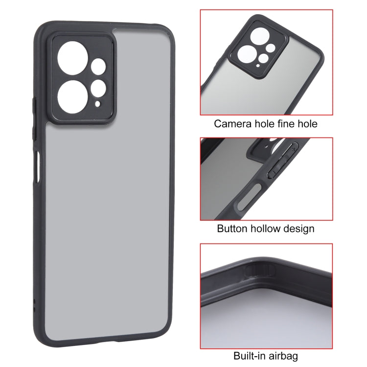 For Xiaomi Redmi Note 12 4G Fine Pore Matte Black TPU + PC Phone Case - Xiaomi Cases by PMC TechLife | Online Shopping South Africa | PMC TechLife | Buy Now Pay Later Mobicred