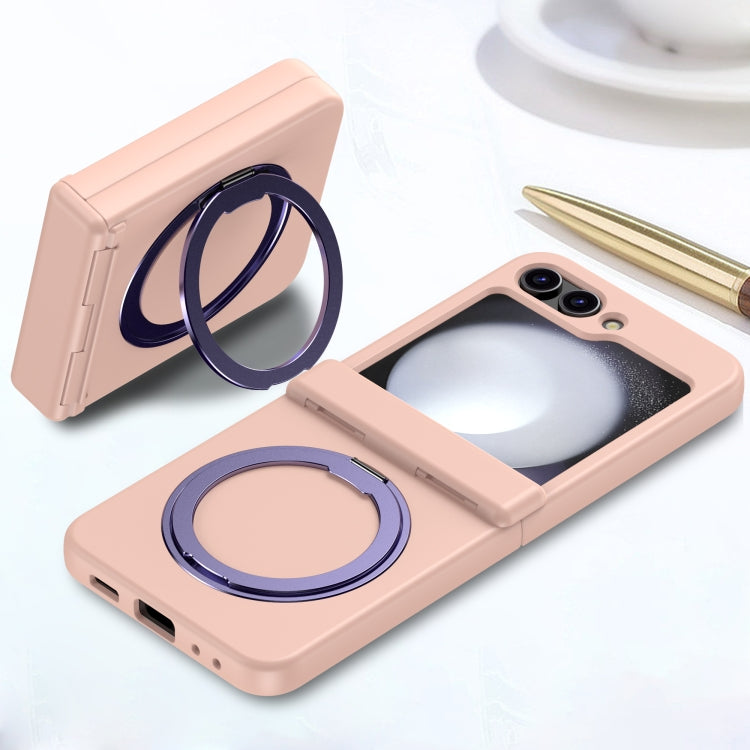 For Samsung Galaxy Z Flip5 5G 360 Degree Stand MagSafe Magnetic All-inclusive Phone Case(Pink) - Galaxy Z Flip5 Cases by PMC Jewellery | Online Shopping South Africa | PMC Jewellery