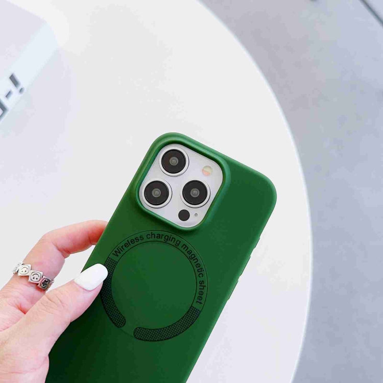 For iPhone 14 MagSafe Magnetic Liquid Silicone Phone Case(Green) - iPhone 14 Cases by PMC TechLife | Online Shopping South Africa | PMC TechLife | Buy Now Pay Later Mobicred