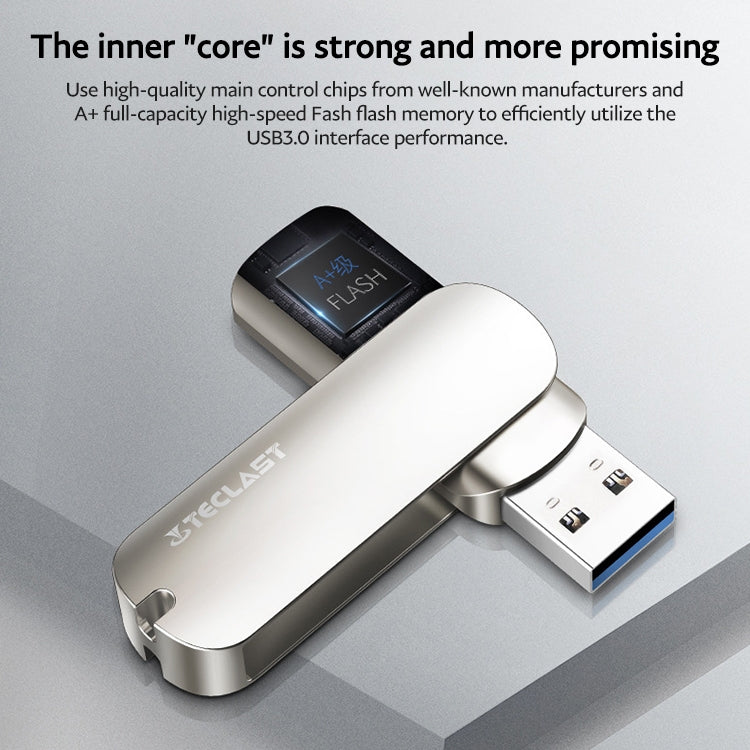 Teclast Leishen Plus Series USB3.0 Twister Flash Drive, Memory:64GB(Silver) - USB Flash Drives by TECLAST | Online Shopping South Africa | PMC Jewellery | Buy Now Pay Later Mobicred