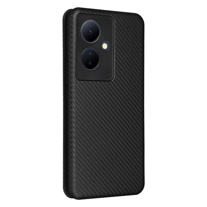 For vivo V29 Lite Carbon Fiber Texture Flip Leather Phone Case(Black) - vivo Cases by PMC Jewellery | Online Shopping South Africa | PMC Jewellery | Buy Now Pay Later Mobicred
