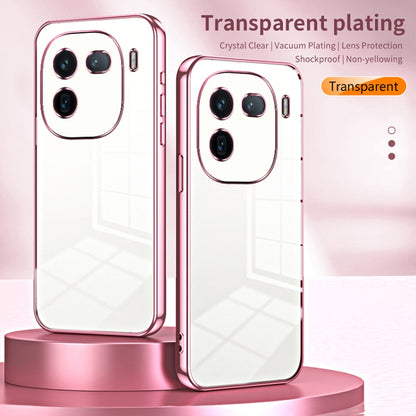 For vivo iQOO 12 Pro Transparent Plating Fine Hole Phone Case(Transparent) - iQOO 12 Pro Cases by PMC Jewellery | Online Shopping South Africa | PMC Jewellery | Buy Now Pay Later Mobicred