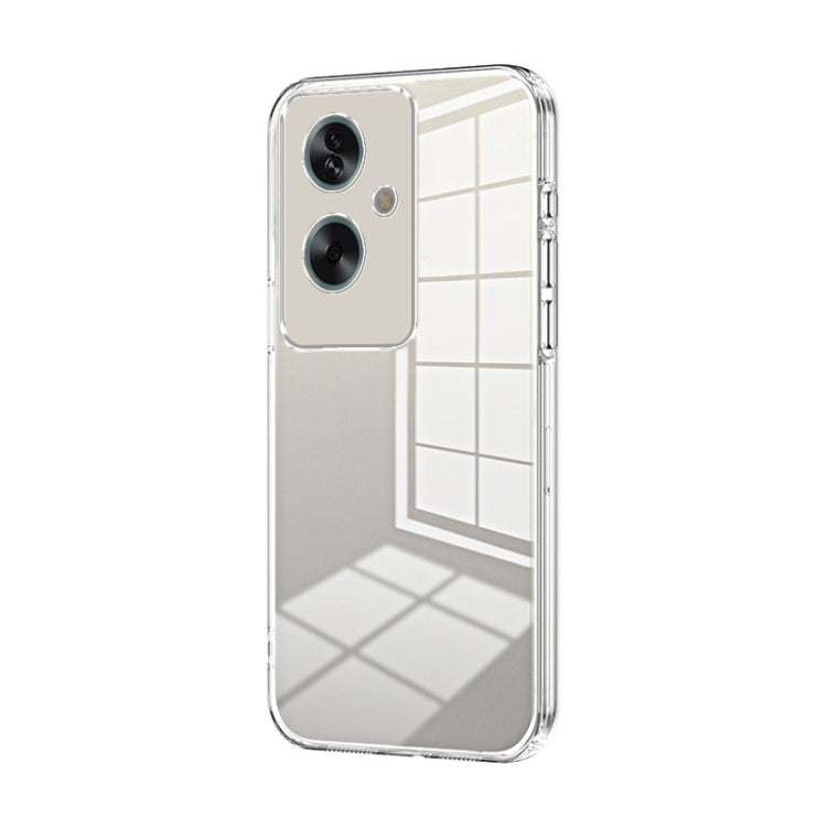 For OPPO A79 5G / A2 Transparent Plating Fine Hole Phone Case(Transparent) - OPPO Cases by PMC TechLife | Online Shopping South Africa | PMC TechLife | Buy Now Pay Later Mobicred
