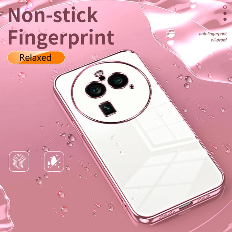 For OPPO Find X6 Pro Transparent Plating Fine Hole Phone Case(Transparent) - OPPO Cases by PMC TechLife | Online Shopping South Africa | PMC TechLife | Buy Now Pay Later Mobicred