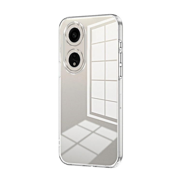 For OPPO A1 Pro Transparent Plating Fine Hole Phone Case(Transparent) - OPPO Cases by PMC TechLife | Online Shopping South Africa | PMC TechLife | Buy Now Pay Later Mobicred