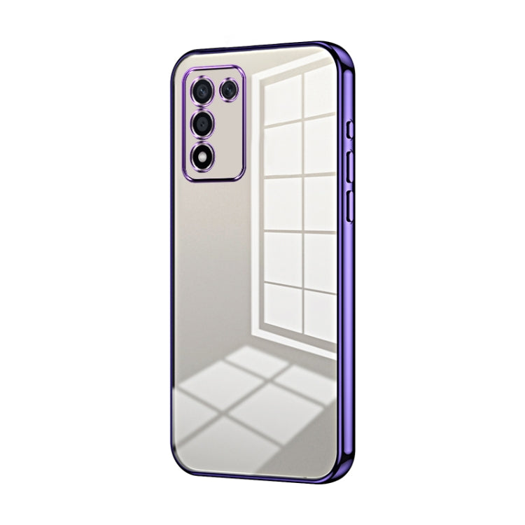 For OPPO K9s / K10 Energy Transparent Plating Fine Hole Phone Case(Purple) - OPPO Cases by PMC Jewellery | Online Shopping South Africa | PMC Jewellery | Buy Now Pay Later Mobicred