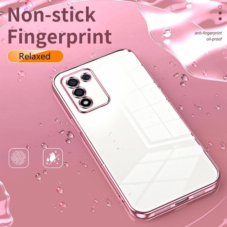 For OPPO K9s / K10 Energy Transparent Plating Fine Hole Phone Case(Blue) - OPPO Cases by PMC TechLife | Online Shopping South Africa | PMC TechLife | Buy Now Pay Later Mobicred