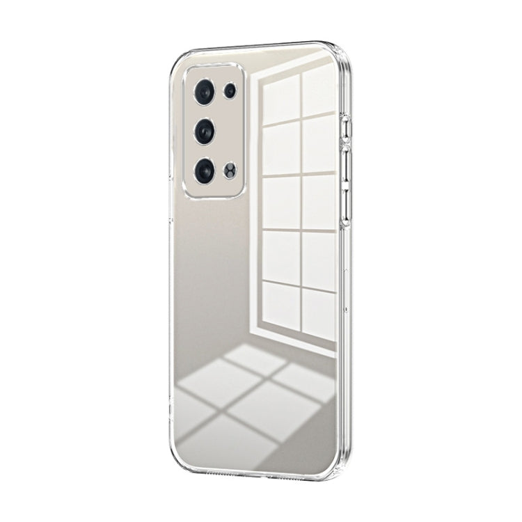For OPPO Reno6 Pro+ Transparent Plating Fine Hole Phone Case(Transparent) - OPPO Cases by PMC TechLife | Online Shopping South Africa | PMC TechLife | Buy Now Pay Later Mobicred