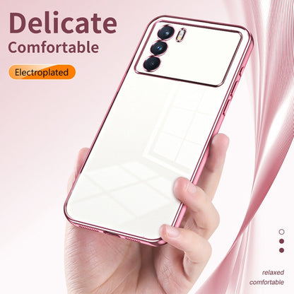 For OPPO K9 Pro Transparent Plating Fine Hole Phone Case(Gold) - OPPO Cases by PMC Jewellery | Online Shopping South Africa | PMC Jewellery | Buy Now Pay Later Mobicred