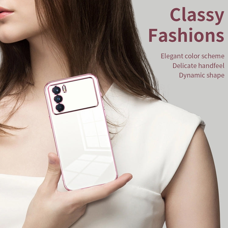 For OPPO K9 Pro Transparent Plating Fine Hole Phone Case(Silver) - OPPO Cases by PMC TechLife | Online Shopping South Africa | PMC TechLife | Buy Now Pay Later Mobicred